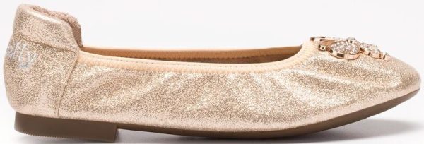 LELLI KELLY LK 5102 GOLD MAGIC BALLERINA SHOES MAGICHE