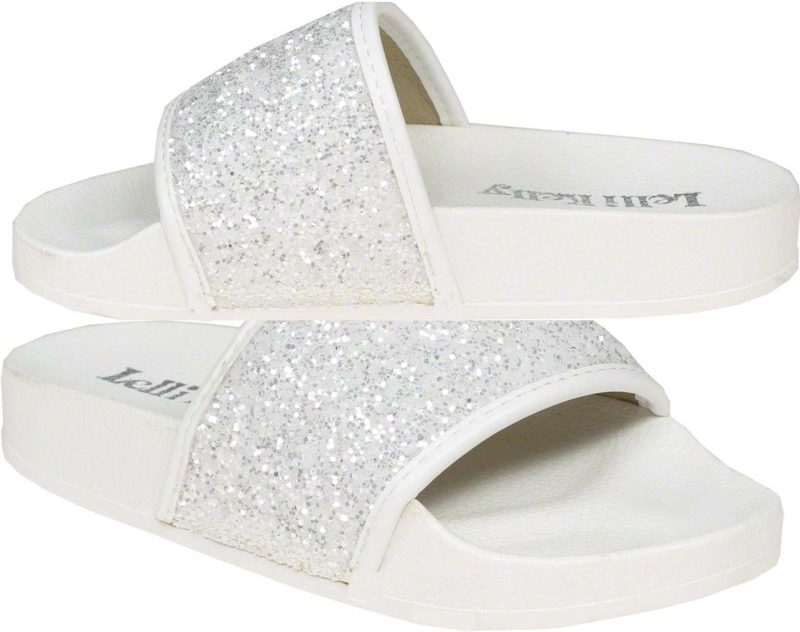 Lelli Kelly LK 5916 Monica Slider Sandals White Glitter