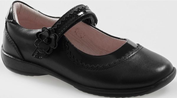 LELLI KELLY LK 8209 OLIVIA SCHOOL SHOES BLACK LEATHER