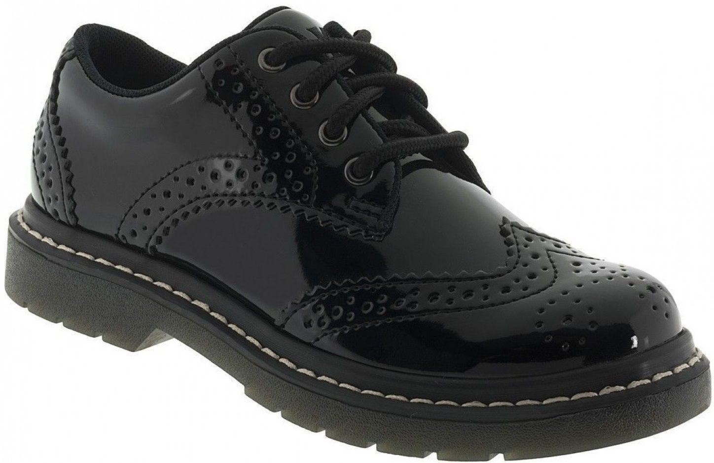 Scholl Brogues Salandra - Scarpe Donna In Pelle, Colore Nero, Tacco Piatto - Taglia 37 EU