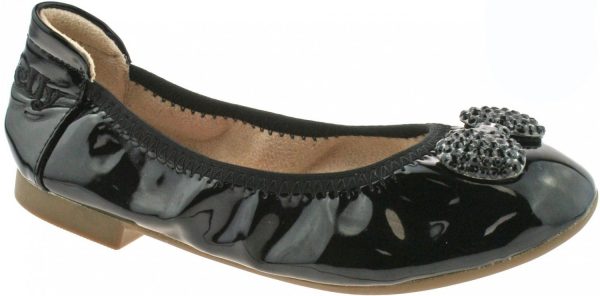 LELLI KELLY LK 8390 BLACK PATENT MAGIC SCHOOL BALLERINA SHOES