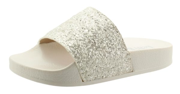 Lelli Kelly LK 9902 Marina Slider Sandals White Glitter