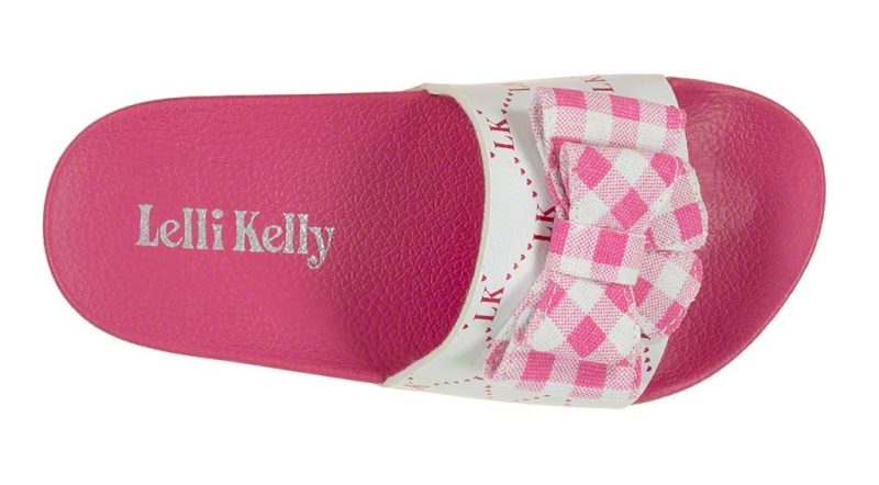 Lelli Kelly LK 9914 Genny Slider Sandals White Fuxia