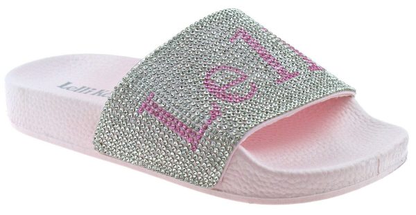 Lelli Kelly LK 9916 Irene Slider Sandals Pink Diamante