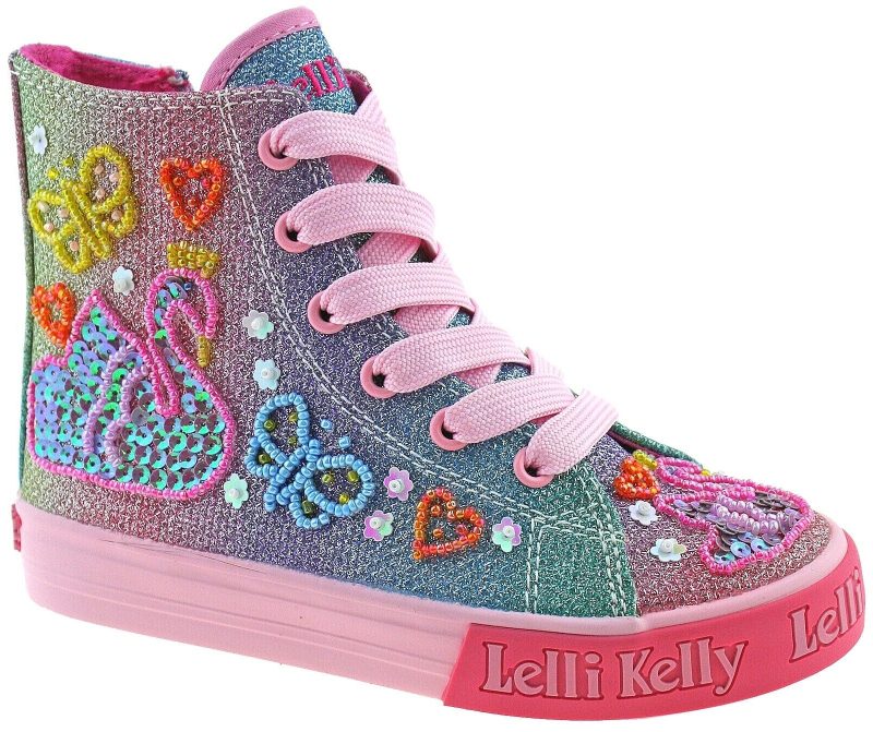 LELLI KELLY LK 1092 LEDA SHINING SWANS HI-TOP BOOTS