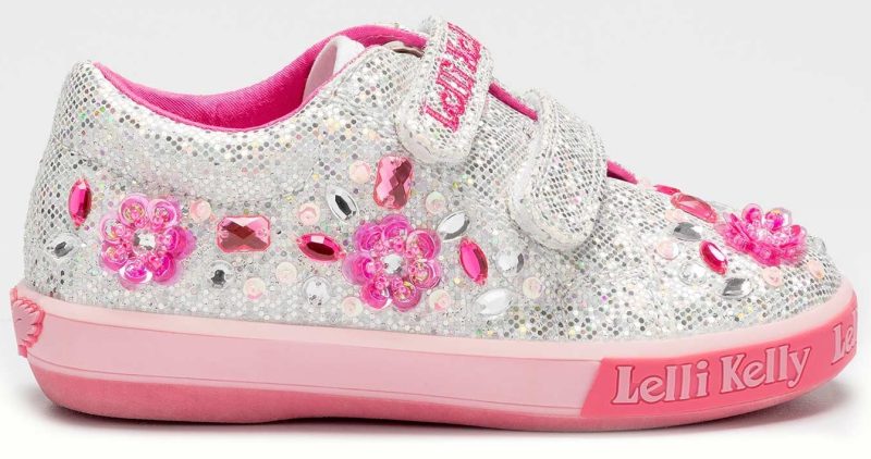 Lelli Kelly LK 7075 Florence Silver Glitter Trainer Shoes