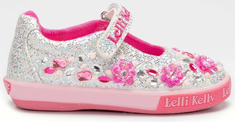Lelli Kelly LK 7074 Florence Silver Glitter Dolly Shoes