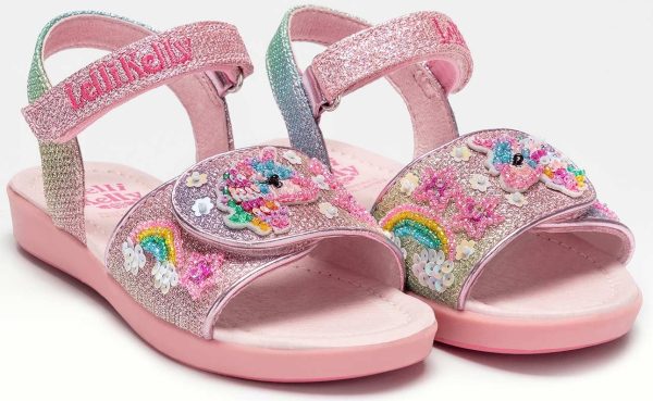 LELLI KELLY LK 7403 TREASURE MULTI GLITTER SANDALS