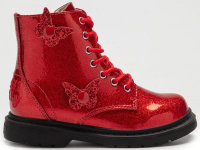 Lelli Kelly Lk 4544 Fairy Wings Red Glitter Ankle Boot Limited Edition