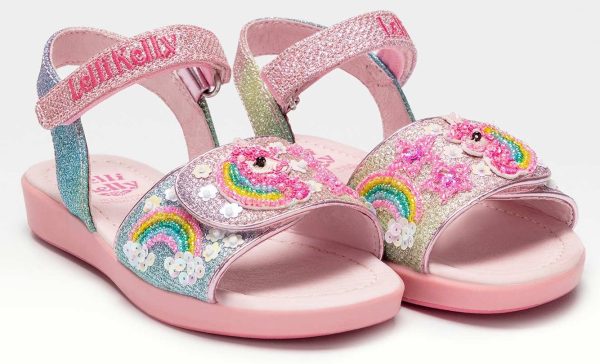 LELLI KELLY LK 7402 UNICORN MULTI GLITTER SANDALS