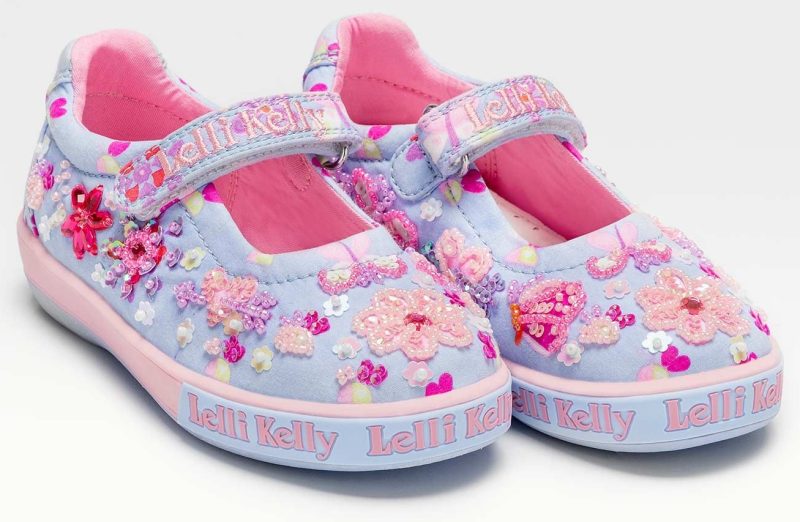 Lelli Kelly LK 7054 Lilac Canvas Dolly Shoes
