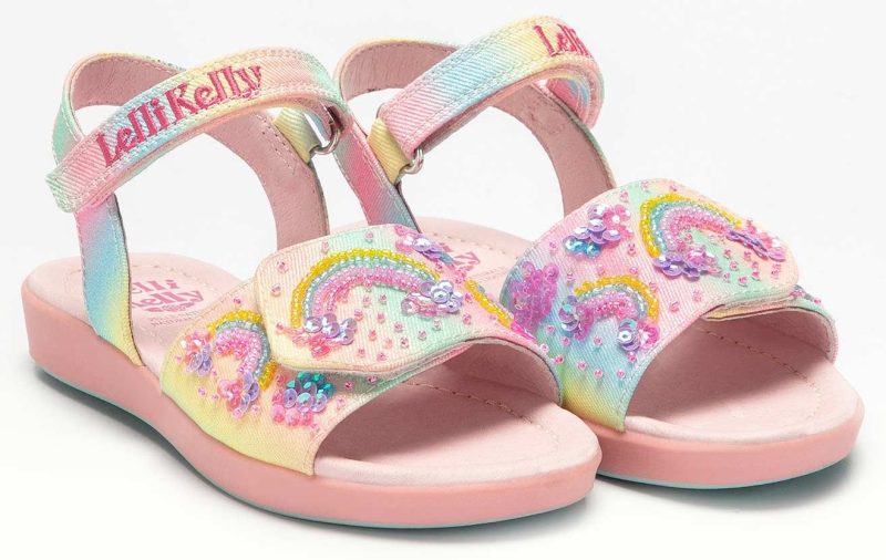 LELLI KELLY LK 2052 HAPPY MULTI GLITTER RAINBOW SANDALS