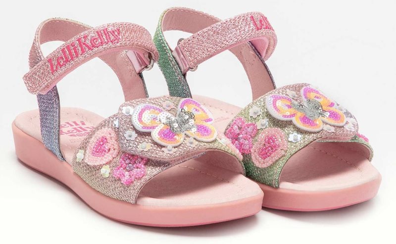 LELLI KELLY LK 2055 PALOMA BUTTERFLY MULTI GLITTER SANDALS