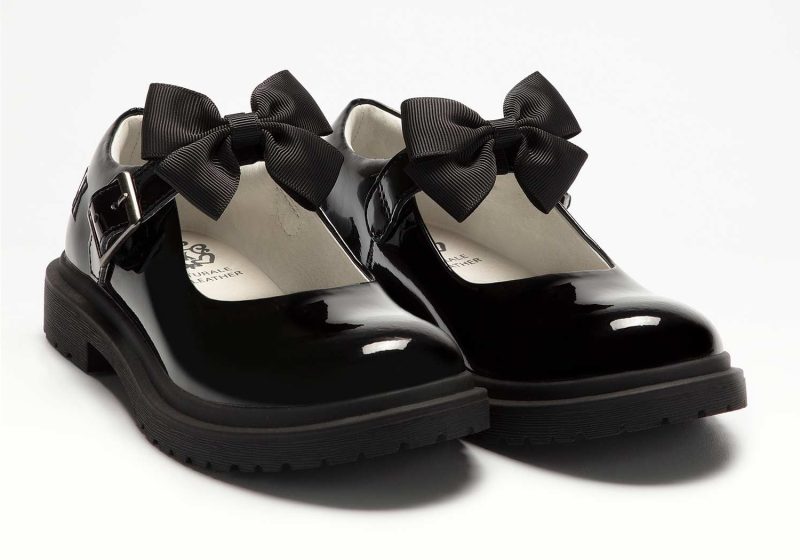Lelli Kelly LK 8660 Jessie Black Patent School Shoes F Width