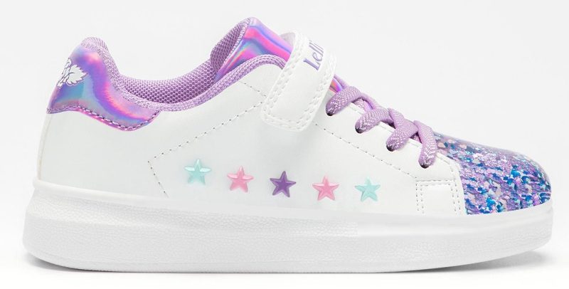 Lelli Kelly LK 5821 Helene White Lilac Floating Sparkle Trainers