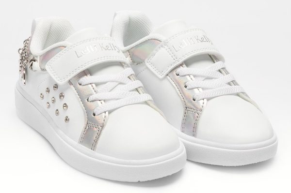 Lelli Kelly LK 3410 Gioiello Removable Bracelet Charm Trainers White Silver