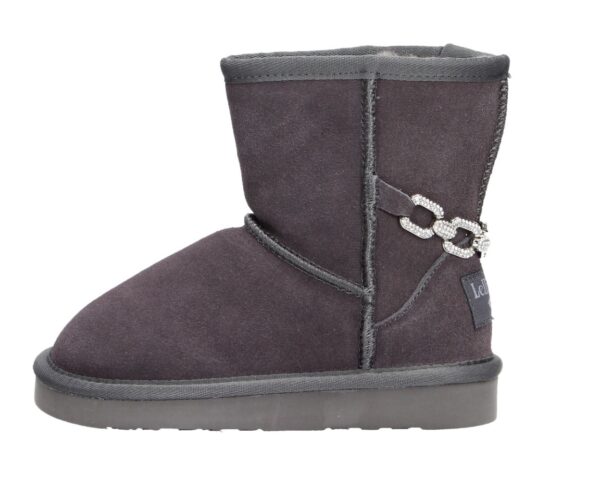 LELLI KELLY GIRLS LK 3767 CLARA DECORATIVE CHAIN FUR BOOTS 3767 Grey