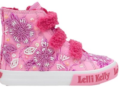 LELLI KELLY LKED 4371 BROOK MID FLUFFY HI-TOPS PINK - Lelli Kelly
