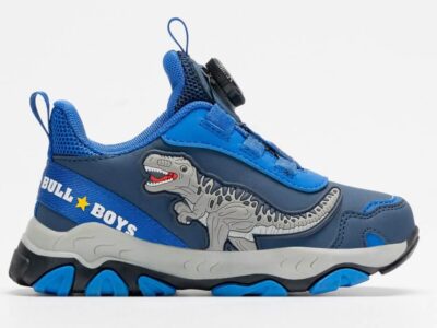 Sneakers alte blu da bambino con doppio velcro Lumberjack Crumb